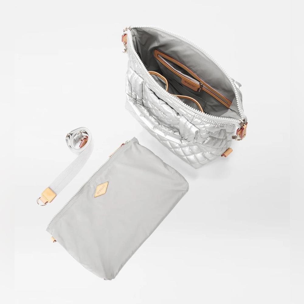 MZ Wallace Small Sutton Deluxe, Matte Silver, NWT, lightweight - Picture 9 of 9